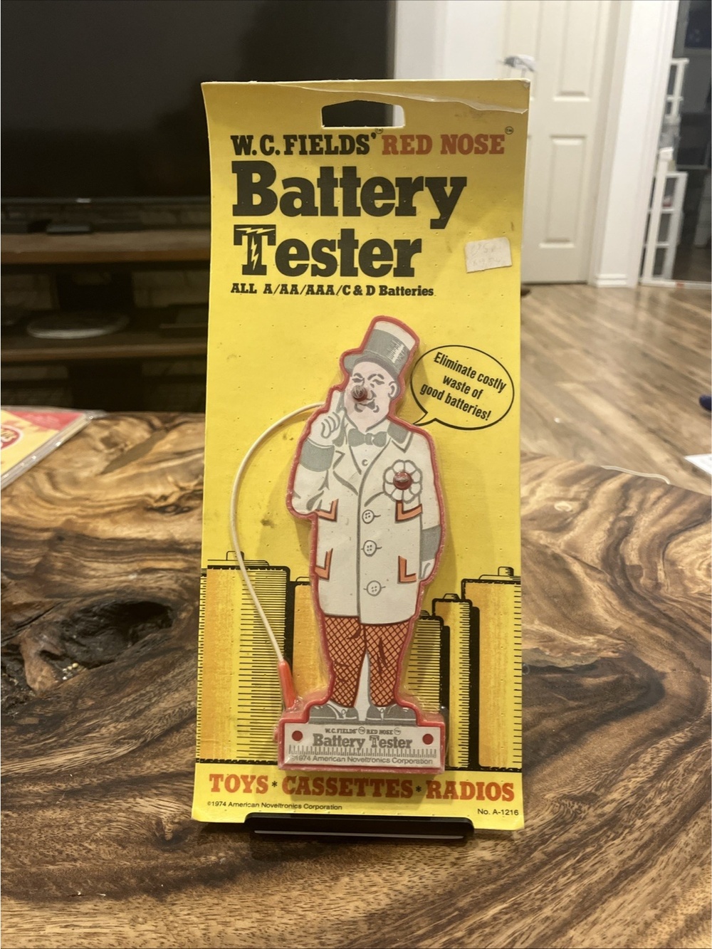 Vintage W.C. Fields' Red Nose Battery Tester 1974 - New / Sealed